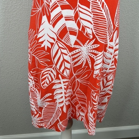Old Navy Orange & White Tropical Short Sleeve T-Shirt Dress Size XS - Picture 3 of 6